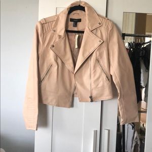 Forever 21 pink faux leather jacket (new with tag)